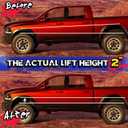 KSP 2in Front Lift Kits for Ram 1500 2009-2026, 2" Leveling Lift Kit for 2009-2026 Dodge Ram 1500 4WD, 2005-2011 Dakota 2WD 4WD, Aluminum Suspension Level Kit CNC Strut Spacers For Pick Up