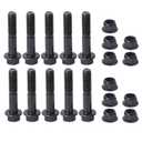 M10-1.25 * 50-10PCS Flanged Hex Head Bolts (SELF-Locking Type) Nuts, Screws Nuts for Motorcycle Coarse Thread,Pump,Fix Car,DIY Project