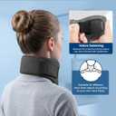 Multifunction 2-in-1 Cervical Brace & Airplane Neck Pillow Memory Foam for Post-Op, Neck Strain & Chronic Head Drooping Adjustable Velcro Relieves Pain & Pressure