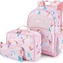 mommore Kids Backpack for Boys Girls Preschool Kindergarten Backpacks Lightweight Elementary School Bookbag with Lunch Box (Unicorn) (Backpack Only)