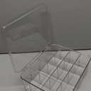 Socks Underwear Drawer Organzier Dividers, 16 Compartment Removable Divided Plastic Storage Bin with Lid, Storage Organizer for Scarves Ties Bras, Clear Dresser Drawer Organizers (Large-16 Grids)