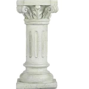 26" Tall Roman Column Pedestal Stand - Heavy Duty Magnesium Oxide Garden Pedestal for Statues, Weatherproof Outdoor Pillar for Sculptures Sturdiness Plinth Base Statue Riser