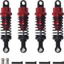 4Pcs ShareGoo RC Shock Absorber Damper 55mm Shocks Assembled Compatible with WLtoys A959 969 A979 K929 1/18 RC Car (Red)