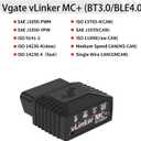 Vgate vLinker MC+ (BT3.0/BLE4.0) OBD2 Scanner Code Reader Diagnostic Scan Tool for Android & iOS & Windows, Black
