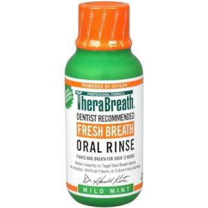 TheraBreath, Fresh Breath Oral Rinse, Mild Mint Flavor, 3 fl oz (88.7 ml)