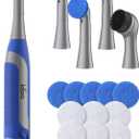 iDOO Cordless Electric Cleaning Brush, Battery Powered Scrubber, Electric Grout Cleaner for Shower/Bathtub/Tile Crevice/Kitchen/Bathroom/Laundry Room, Apartment Essentials