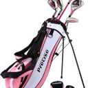 Precise X7 Kids Golf Clubs Set for Ages 3-5, 6-8, 9-12 | Right/Left Hand Girls & Boys Golf Clubs with Lightweight Graphite Shafts, Hybrid & Stand Bag