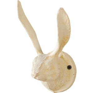 Cast Iron Rabbit Wall Hook (Antique White)