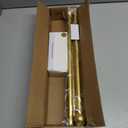 EKOTTOK Heavy Duty Curtain Rods No Drilling for Windows 30 to 90 Inches,5/8 Inch Diameter No Drill Small Curtain Rod Set with Adhesive Brackets, Gold