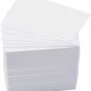 100 Pack Premium Blank PVC Cards, CAETOUNG CR80 30 Mil Graphic Quality White Plastic Cards for Photo ID Badge Printers
