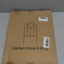 Small Garden Fence Animal Barrier, Decorative Garden Fence 24in(H) x 6ft(L), 6 PCS Rustproof Metal Fences Panel, Arch Black No Dig Fences, Rabbit and Dog Border Fencing for Flower Bed, Patio