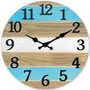 Solid Blue Wooden Wall Clock