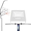Metal Stands with Basketball Hoop Light LED, 103.9x15x27.5 in, Fits Square Poles up to 4 and Round up to 3.7, In-Ground Hoop and Backboard, Easy to Install (No Built-in Solar Charging)