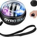 Torque Ball Hand Exerciser,Gyro Ball Wrist Exerciser,Curaball with Counter,AutoStart Gyroscopic Forearm Exerciser Gyro Ball,Vital Wrist Ball,with Colored Light