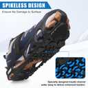 Spikeless Ice Cleats Anti-Slip Snow Traction Crampons Ice Grippers for Shoes and Boots Indoor/Outdoor Slip-On Rubber Tread Overshoes Traction Devices S-M