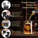 Clear Ice Cube Maker, 2.5" Stainless Steel Ice Ball Maker Mold for Whiskey & Cocktails, Non-BPA Premium Silicone Ice Cube Molds, Easy-Release Sphere Ice Maker, Bourbon Gifts for Men (2 Pack)