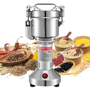 VEVOR Electric Grain Mill Grinder, 150g Commercial Spice Grinders, High Speed 850W Stainless Steel Pulverizer Powder Machine, for Dry Grains, Spices, Cereals, Coffee, Corn & Pepper, Straight Type