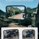 JOYTUTUS Wrangler Mirrors Doors Off or Doors On with Integrated Spot Light Mount Compatible with Wrangler TJ JK & Unlimited 1997-2018, Side Mirrors Wider View No Vibrate & Wobble