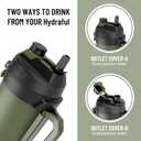 Hydraful 1 Gallon Water Jug, 128 oz Large Insulated Stainless Steel Sports Water Jug, Large Triple Wall Vacuum Insulation Water Bottle-Keeps Cold up to 48 Hrs-Sweat Proof, for Gym, Hiking & Camping