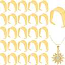 100 PCS Gold Plated Stainless Steel Snap On Bails, 8.5mm Pinch Clip Pendant Connector Charm Clasp for Jewelry Making, Necklace Earring Bracelet Choker Findings(Golden)