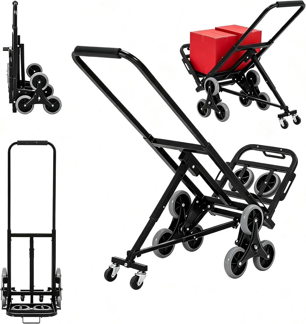 Garvee 330LBS Stair Climbing Hand Truck Adjustable Support Arm Stair Dolly