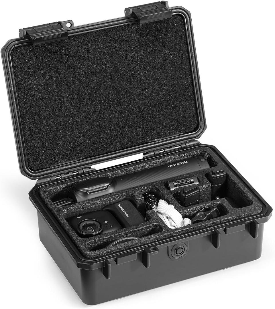 Waterproof Hard Case for Insta360 Go Ultra Accessories, Insta 360 Go-Ultra Hard Shell Protective Case for Storage, Travel, Easy Carrying, Compact Design, Black