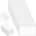 Geyee 100 Self-adhesive Index Card Pockets Label Pockets sleeves with Top Open for Business Cards, Clear Plastic Sticky Labels Holders for Storage Bins Library Cards, Organizing Totes Shelves