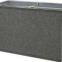 Aspen Creative 36007 Transitional Rectangular Hardback Shape Spider Construction Lamp Shade in Somke Grey, (8+16)"Top x (8+16)"Bottom x 10"Height