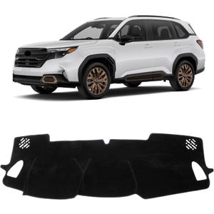 KUST Black Dash Cover for Subaru Forester 2025 2026 Left Hand Driving Polyester Non-Slip Dashboard Pad Carpet Interior Accessories for Forester Custom Dash Mat Dashboard Cover Mat Glare