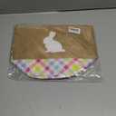 Easter Basket  Bunny Basket with DIY Blank Wooden Bunny Tag for Kids, Boys, Girls, Easter Egg Hunt, Candy Gift Storage (Pink)