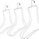 Newtay 3 Pairs of Small, Medium, Large Sock Blockers Stainless Steel Blockers Drying Hanger for Knitting & Crochet, Shaping, Drying, Displaying Knitted Socks