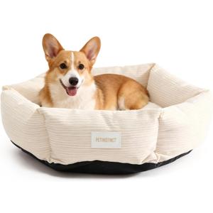 Pet Bed for Cats and Medium Dogs, 30" Large Cat Bed, White