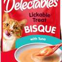Delectables Lickable Treat Bisque Wet Cat Treat with Real Tuna, Food Topper, Hydrating, Grain-Free, No Fillers, By-Products, Added Preservatives, 1.4oz Pouch, 12ct, BB DEC 26 2027