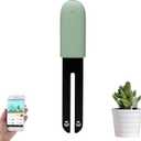 Soil Moisture Meter 4 in 1 for HHCC, Plant Water Monitor, Automatically detects Moisture/Temperature/Light/Fertility, Can Connect to Mobile Phone via Bluetooth, Plants Sensor for Indoor (Green - 1pcs)