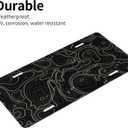 Aluminum License Plate Cover, Decorative Car Front Plate 12x6 Inch, Rust-Proof Metal Vanity Plate, Universal Fit Auto Tag for Car Truck SUV, Exterior Car Accessories - Topographic Map