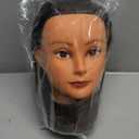 Traininghead 20-22" Female 100% Human Hair Mannequin Head Hair Styling Training Head Cosmetology Manikin Head Doll Head for Hairdresser with Free Clamp (brown)14-16''