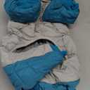 SUNFURA Full Body Dog Coat - Warm Fleece Jacket for Large Dogs, Turtleneck Winter Coats with Harness, Reflective Dog Snowsuit Windproof Puffer Jackets with Legs for French Bulldog, Turquoise L