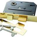 Bit Key Mortise Lock for 1-3/8 Inch Door, 2-1/4 Inch Backset Polished Brass Finish