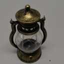 Lantern Decor Western, Hanging LED Vintage Lantern Metal with Carry Handle for for Weddings Western Camping Party Halloween Christmas Decorations 4.92inch (12.5x9cm, Golden)