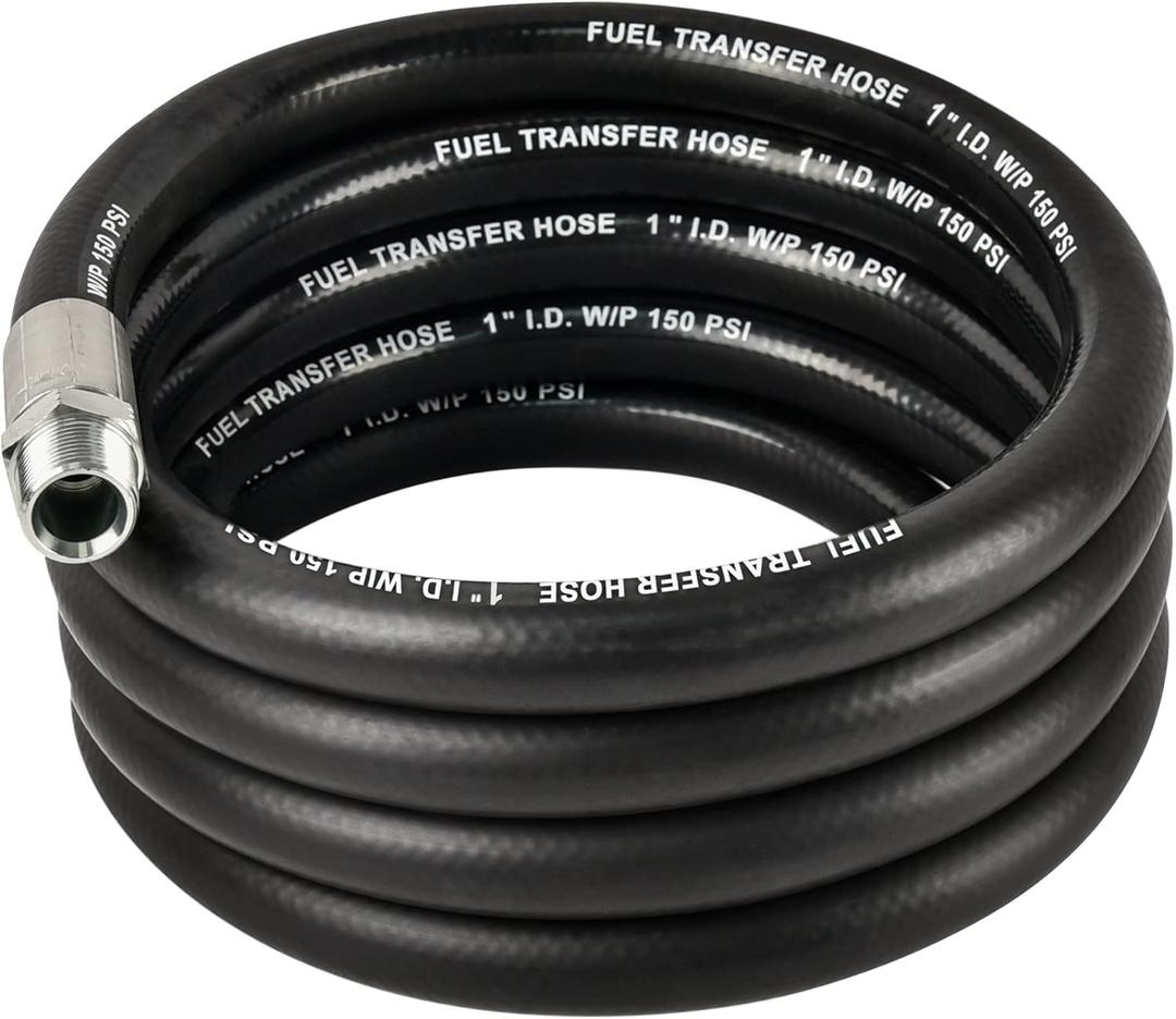 EVIL ENERGY 1" Fuel Transfer Hose 12FT,Farm Fuel Hose for Dispensing Diesel Gasoline Kerosene Biodiesel