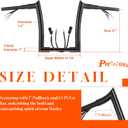 1.5" Fat Handlebars for Harley 2007-2013 Softail/Dyna/Sportster Meathook Ape Hangers 12" Rise Pre-wired Bar with CAN-Bus and Turn Signal Wire Harness, Black
