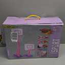 Toddler Pink Basketball Hoop for Age 1-3, Adjustable Kids Basketball Hoop with 3 Balls Indoor Outdoor Play Mini Poolside Basketball Goal Sport Toys Birthday Easter Gift for 1 2 3 4 Year Old Baby Girl