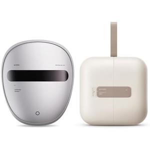 AMIRO M2 LumoCube Makeup Mirror with Bag White Bundle with Spectra 5-in-1 Light Therapy Face Mask