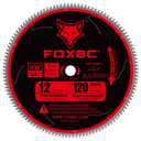 FOXBC 12 Inch Aluminum Cutting Saw Blade, 120T Tooth, TCG with 1-Inch Arbor