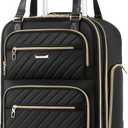 LUGGEX Underseat Carry On Luggage with Wheels, UDK2 Lightweight Under Seat Luggage, Soft Sided Personal Item Suitcase for Short Trip (UX-Core, Black, 17 Inch)
