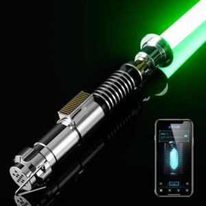 SABER Smooth Swing Xenopixel 3.0 Light Saber, 34 Sound Fonts Light Saber, Motion Control Infinite Color Changing Light Sabers with Stand, Luke with Customized Function Toy Tool