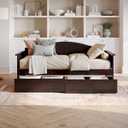 AFI, Acadia Twin Wood Daybed with 2 Storage Drawers, Espresso