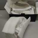 E-far 16 Piece Dinnerware Sets, Plates and Bowls with Pasta Bowls Service for 4, Modern Stoneware Ribbed Dishes for Kitchen Dining, Microwave & Dishwasher Safe, Speckled White