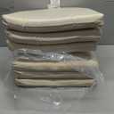 HARBOREST Outdoor Chair Cushions Set of 6, Water Resistant Patio Chair Cushions with Ties, Outdoor Seat Cushions for Patio Furniture, 17"x16"x2", Beige