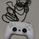 NBCP Wired PS5 Controller - Gaming Controller for PlayStation 5, PS4, PC/Steam, Turbo & Linear Hall-effect Trigger, Dual Vibration, 3.5mm Audio Jack - White